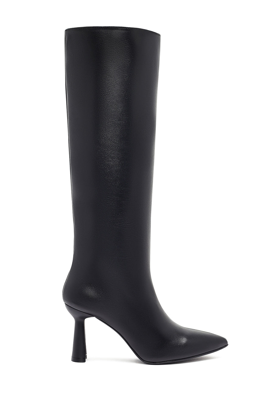 Woman Black Heels Leather Boot 25WFD132118 | Derimod