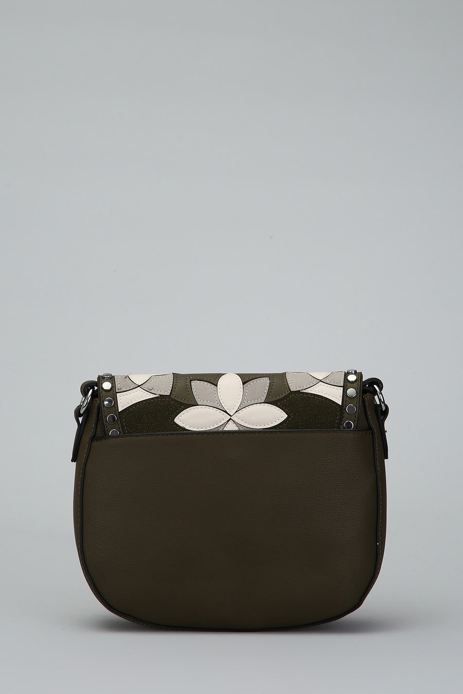 Women's Crossbody Bag with Staple Detail