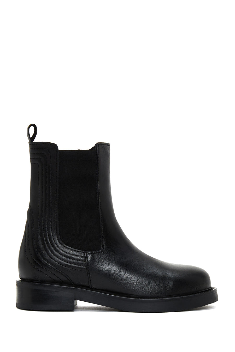 Women's Black Leather Zippered Chelsea Boots 22WFD187218 | Derimod