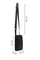 Men's Black Long Strap Leather Shoulder Bag | Derimod