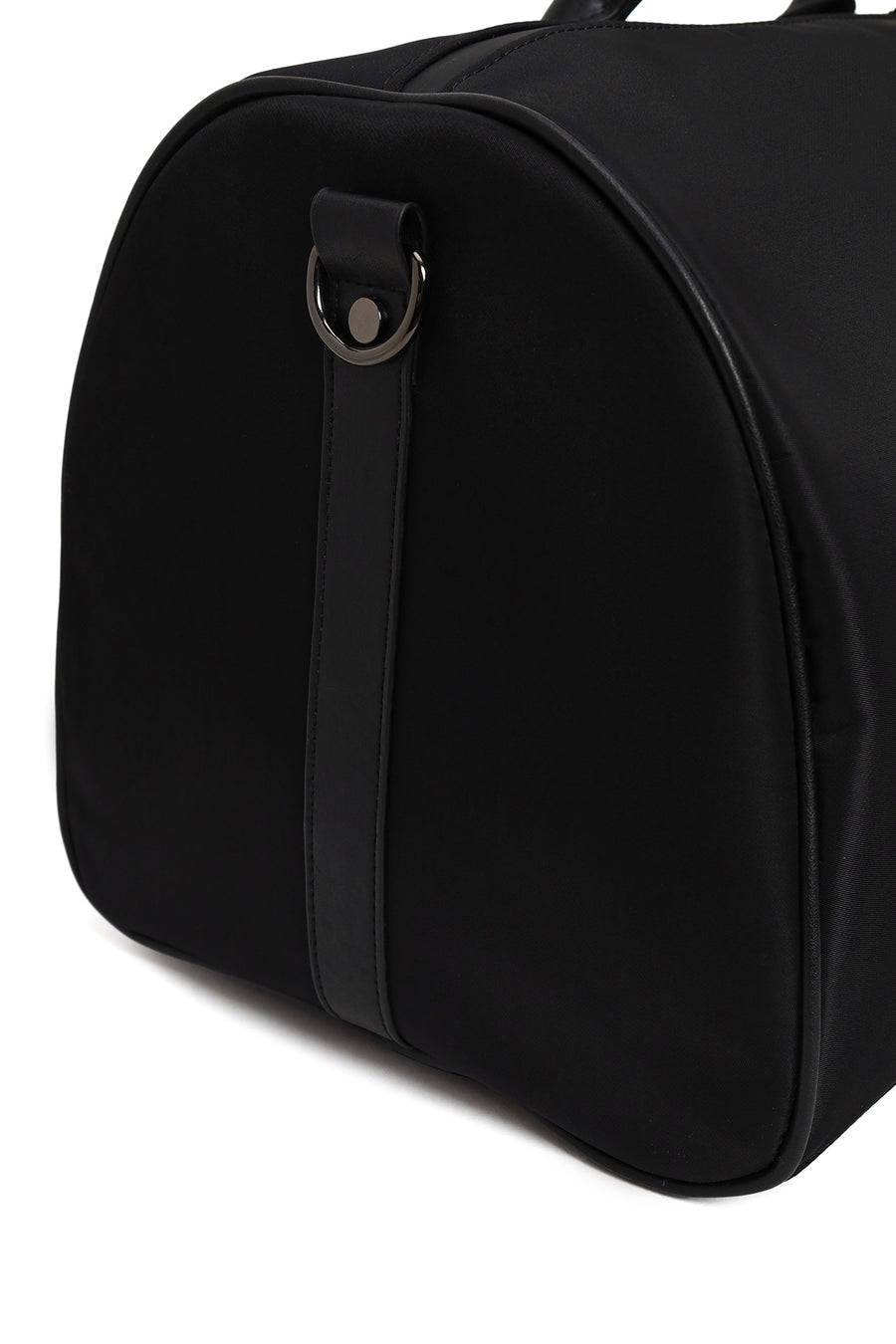Unisex Black Long-Strap Trip Bag