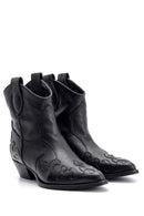 Women's Cowboy Leather Boots | Derimod