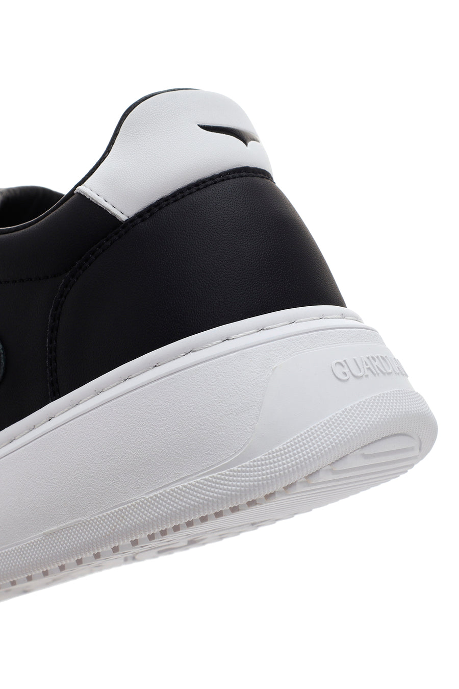 Alberto Guardiani Men's Black New Era Thick Soled Leather Sneaker
