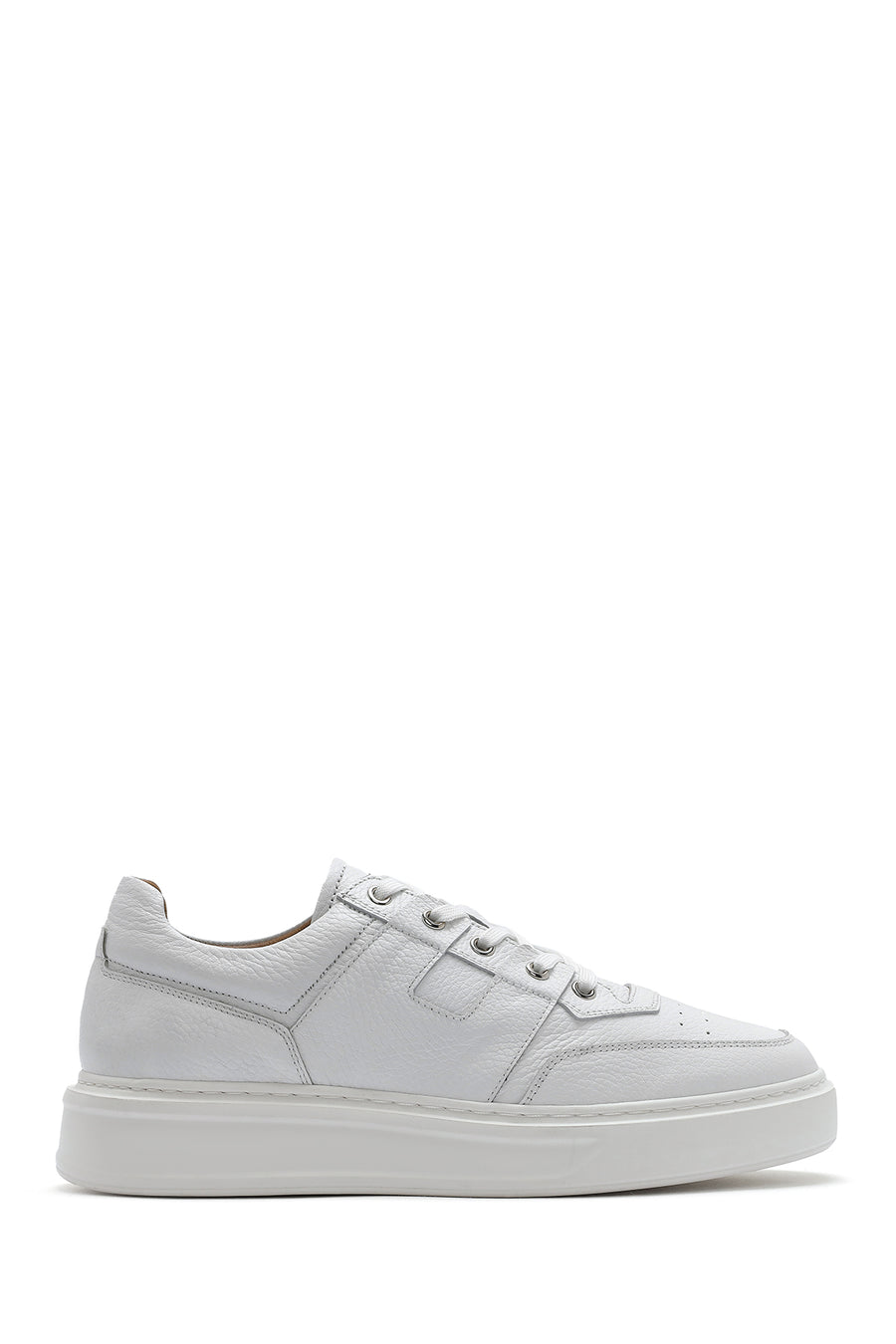 Erkek Beyaz Bağcıklı Deri Sneaker 26SFD6102FT | Derimod