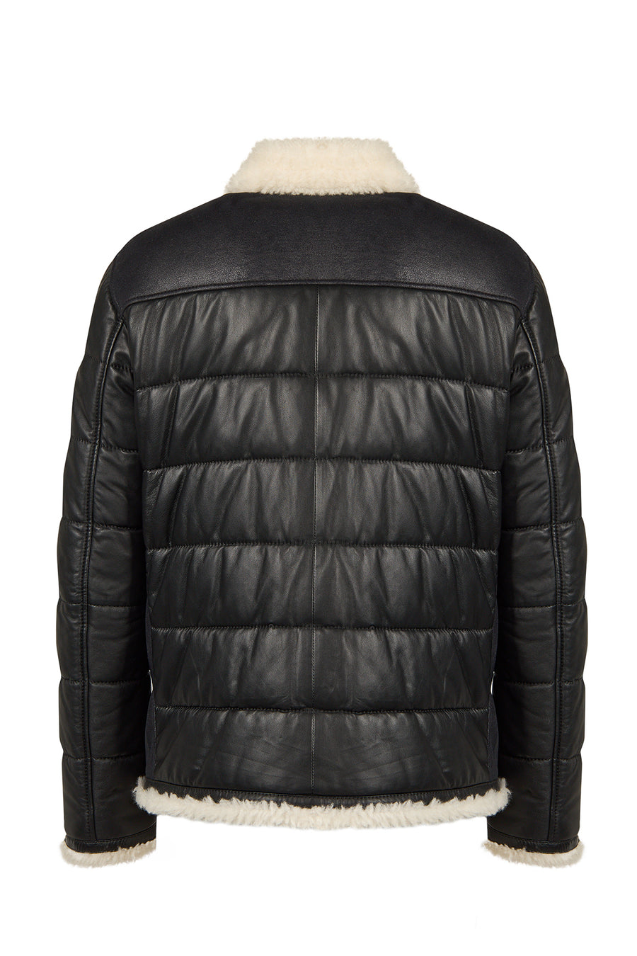Zermatt Male Black Mandarin Collar Teddy Jacket
