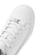 ACBC x Derimod Kadın Beyaz Bağcıklı Leopar Detaylı Sneaker | Derimod