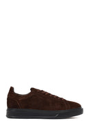 Men's Brown Lace-Up Suede Leather Sneakers | Derimod