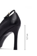 Woman Black Stiletto Heels Leather Stiletto | Derimod
