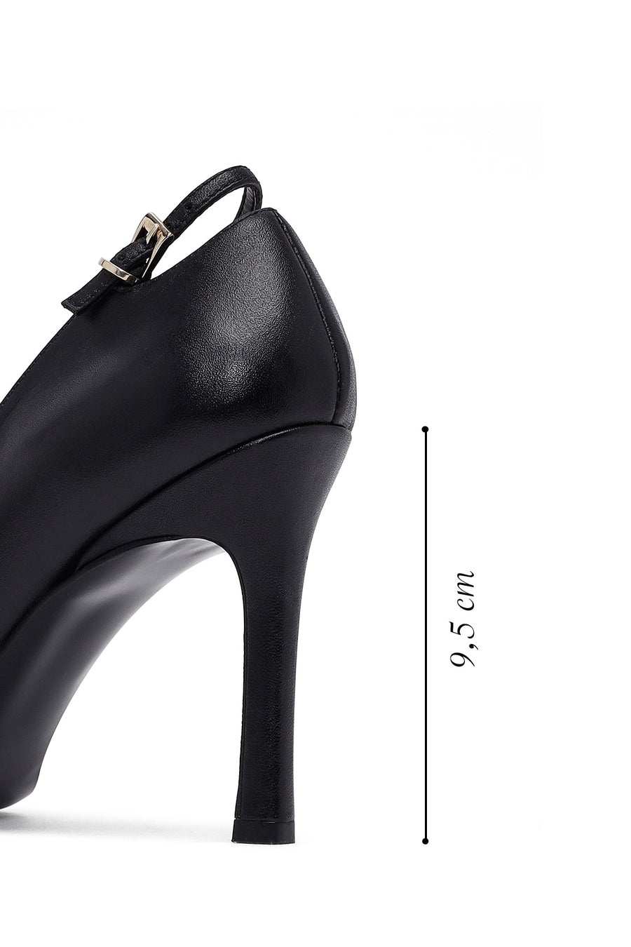 Woman Black Stiletto Heels Leather Stiletto