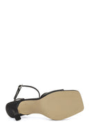 Women's Black Ankle Buckle Thin Heel Sandals | Derimod
