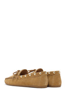 Women's Beige Suede Leather Loafer | Derimod