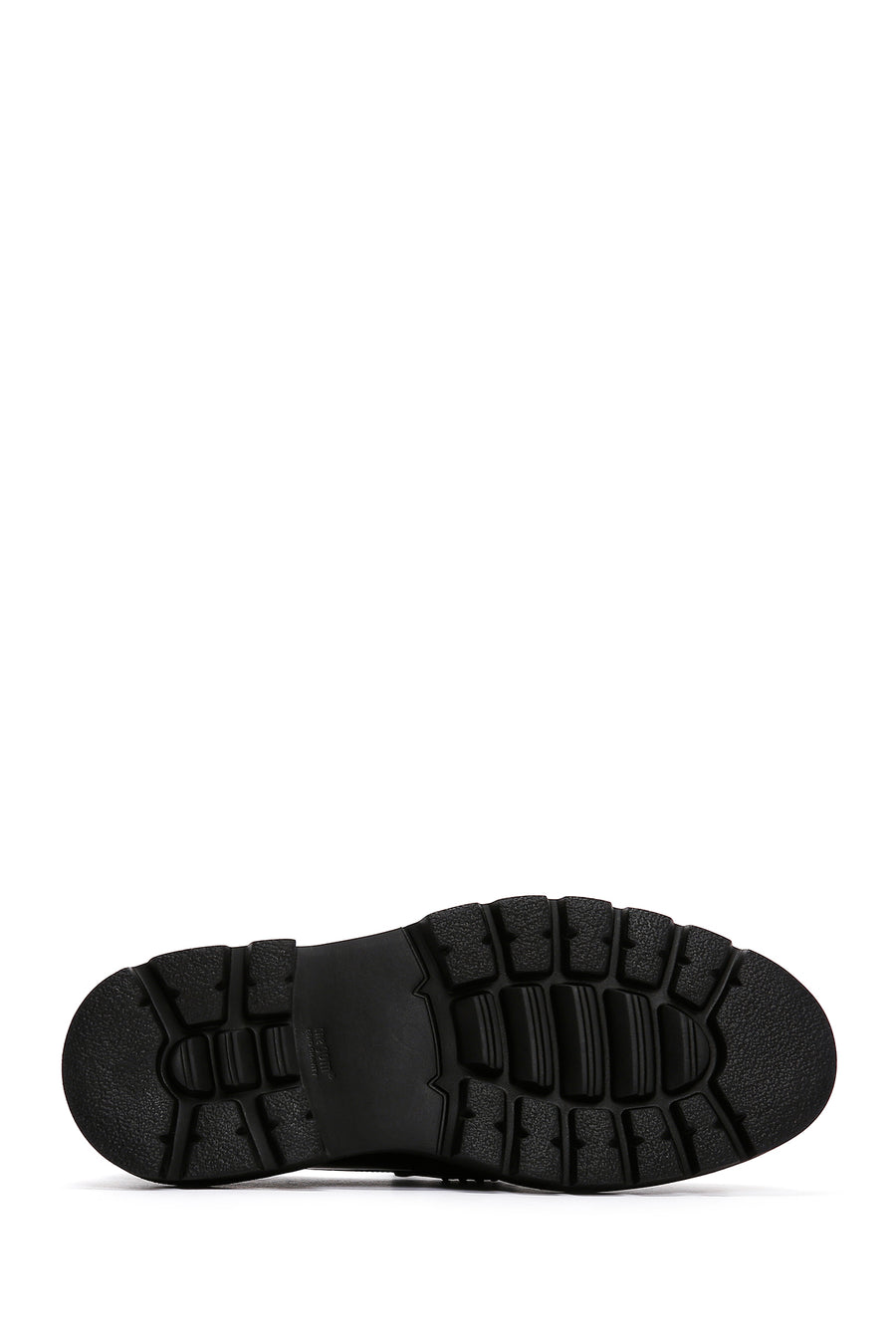 Men's Black Buckled Thick Soled Leather Casual Loafer