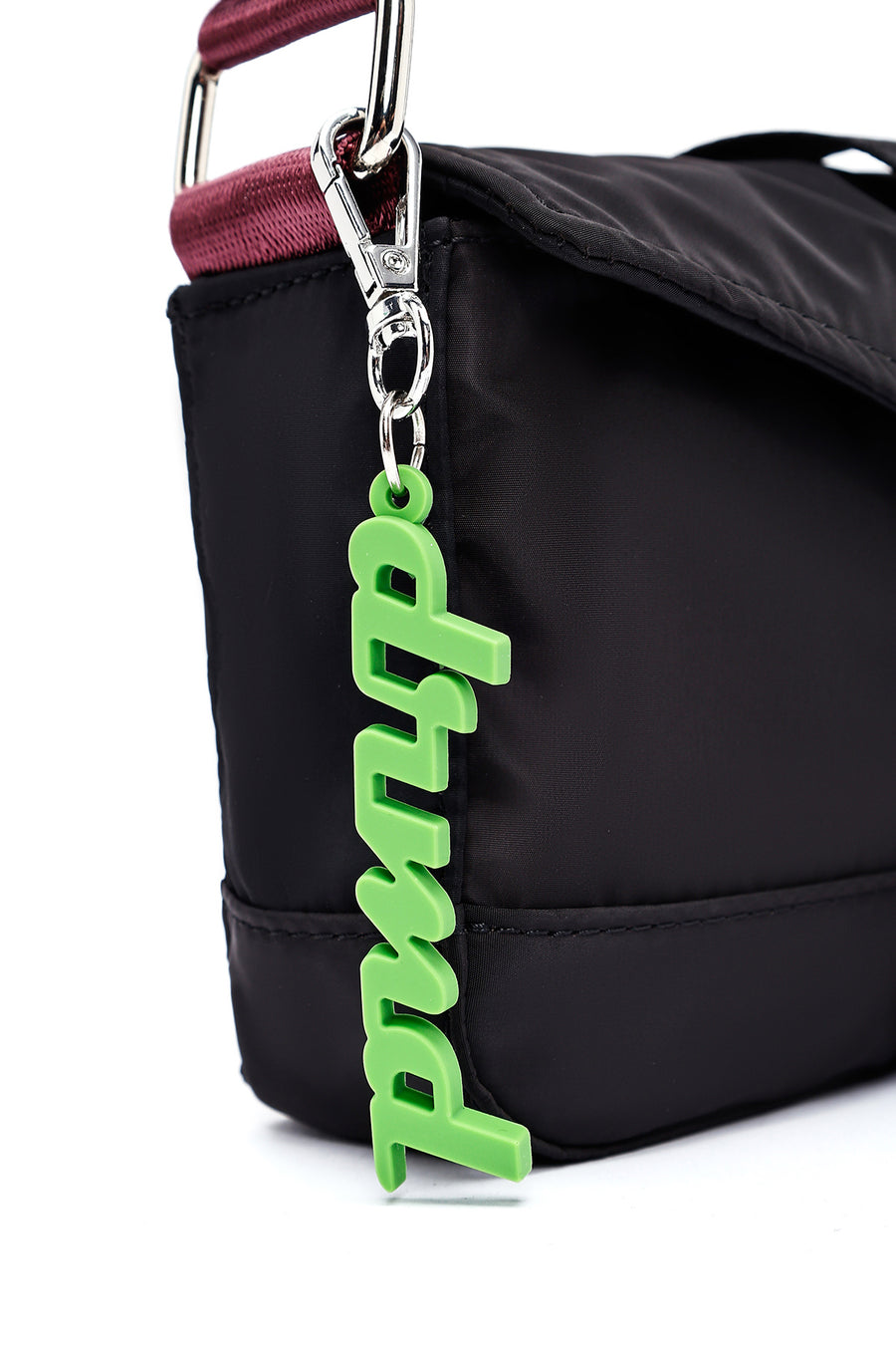 Women's Black Long Strap Mini Fabric Crossbody Bag