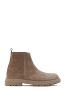 Men's Beige Leather Boots | Derimod