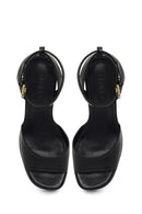 Woman Black Platform Thick High-Heeled Sandals | Derimod