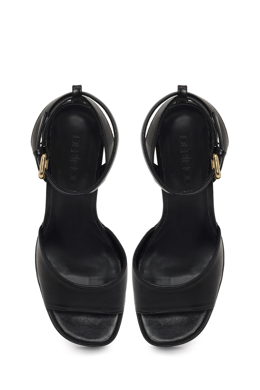 Woman Black Platform Thick High-Heeled Sandals