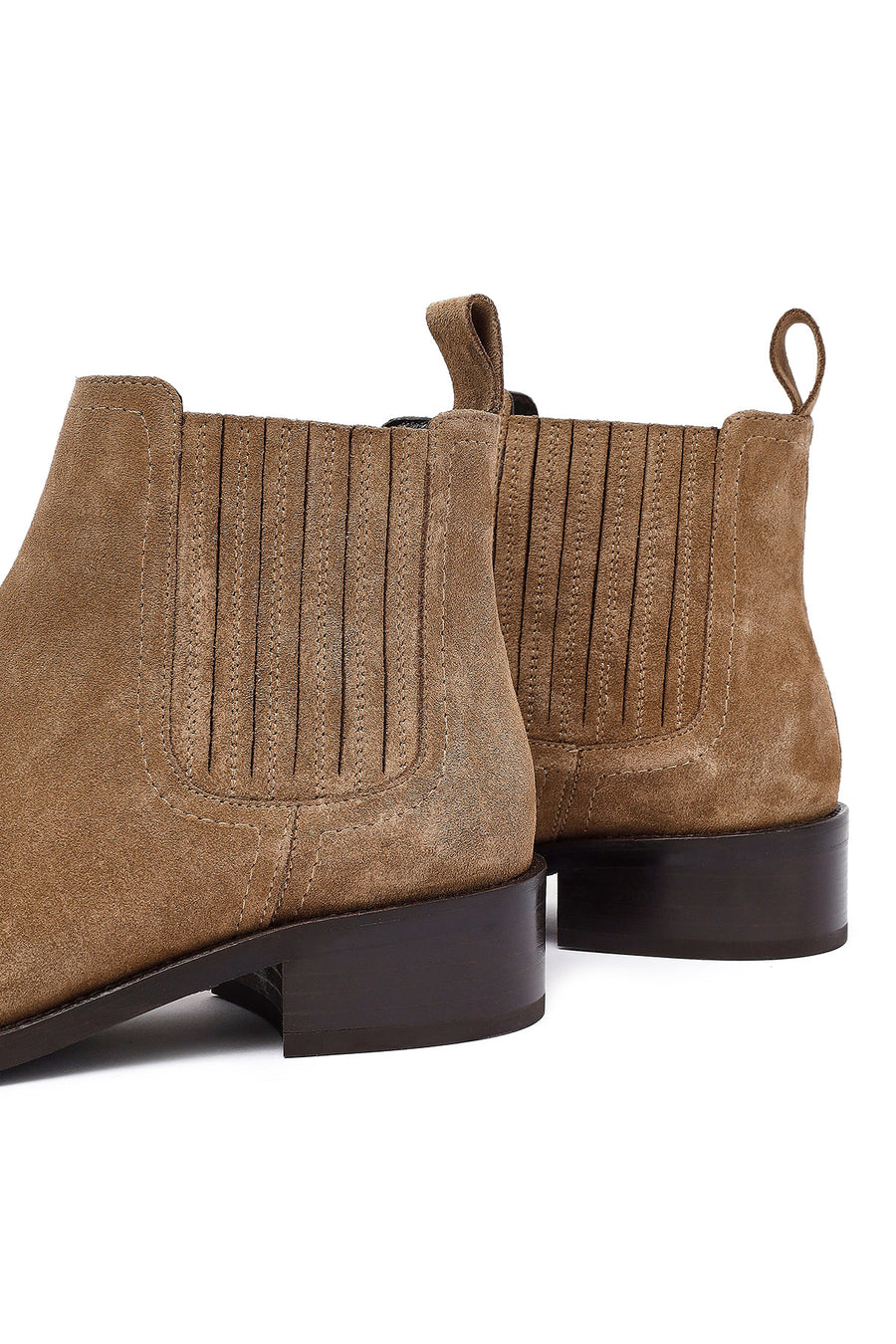 Woman Mink Suede Leather Chelsea Boots