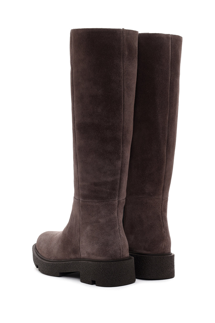 Women's Mink Thick Soled Zippered Suede Leather Casual Boots