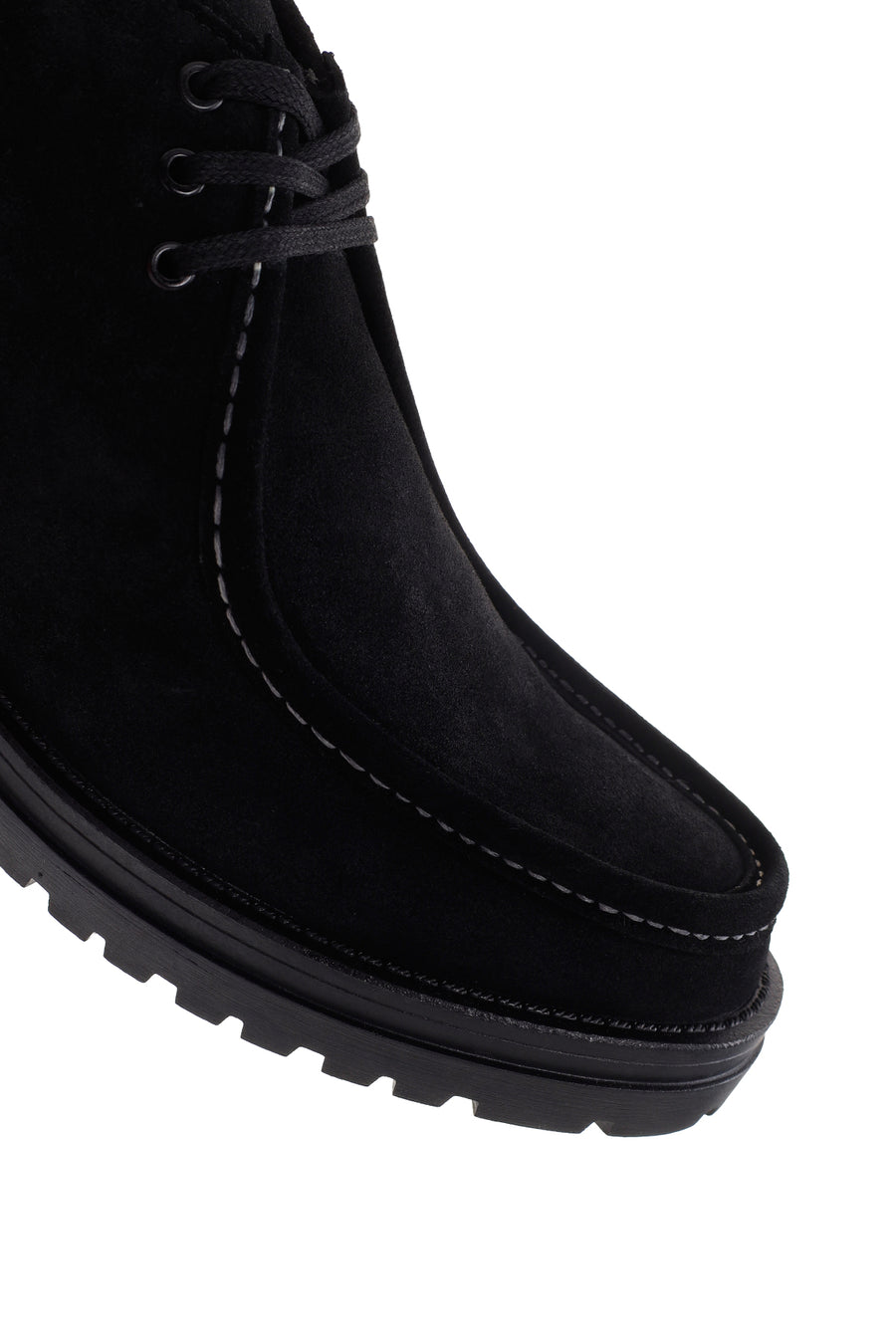 Men's Black Zippered Suede Leather Boots