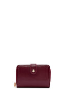 Women's Burgundy Patent Leather Wallet | Derimod