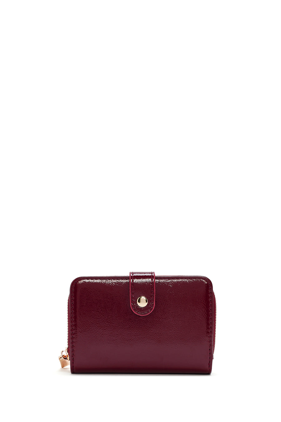 Women's Burgundy Patent Leather Wallet