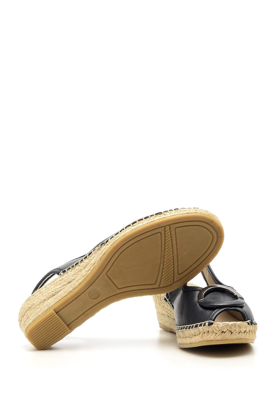 Women's Wedge Heeled Open Toe Espadrille Shoes