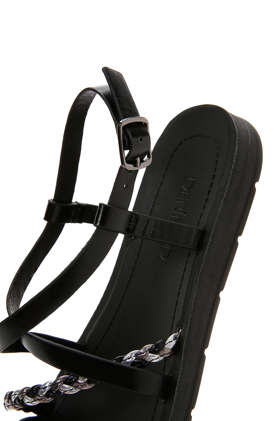 Women's Black Knit Detailed Sandals