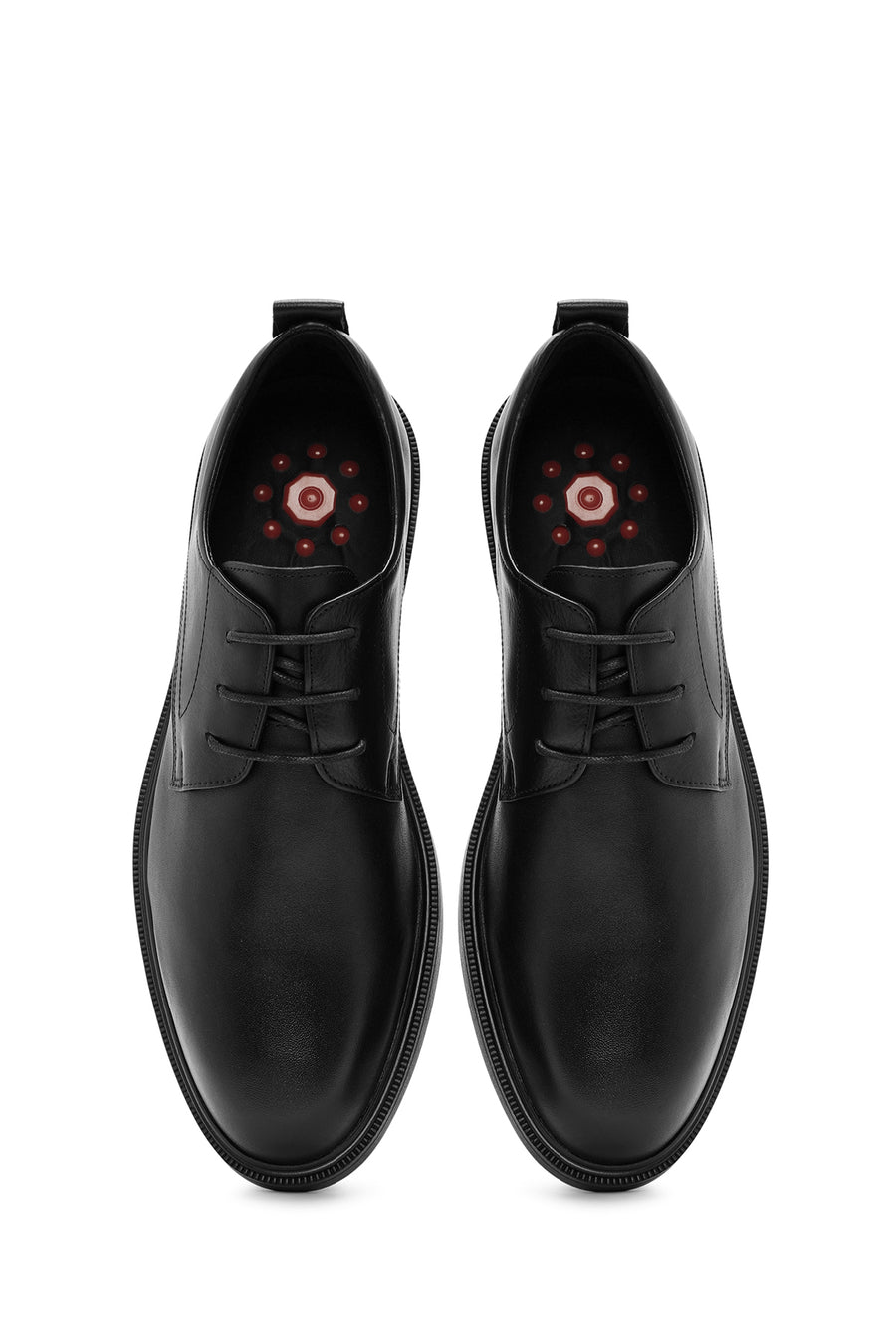 Men's Black Laced Leather Classic Shoes