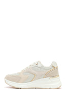 Woman Beige Lace-Up Wedge Sneaker | Derimod