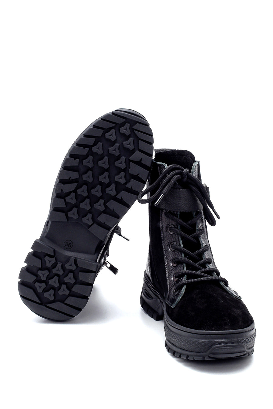 Women's Suede Leather Thick Soled Boots