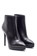 Women's Leather Heeled Bootie | Derimod