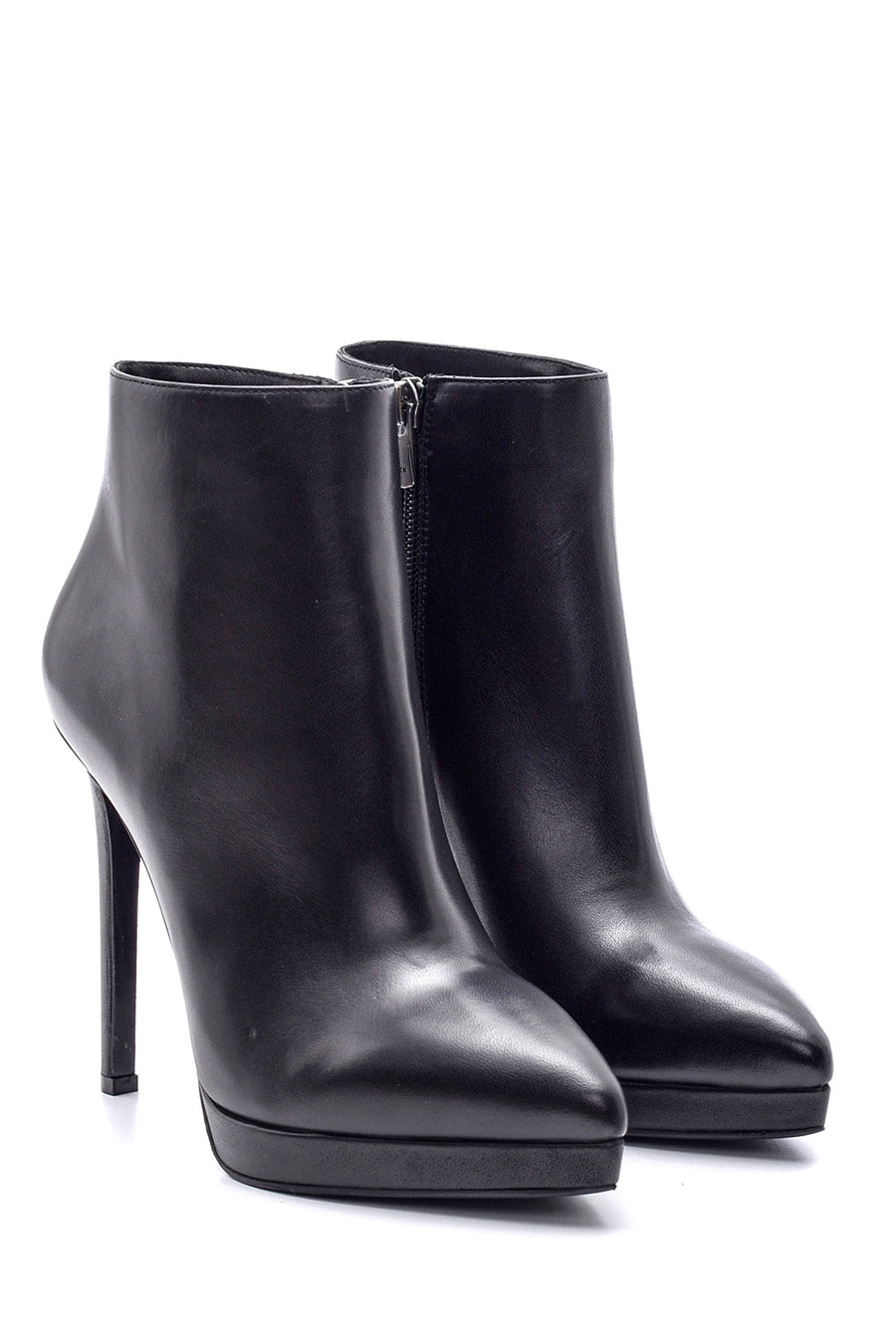 Women's Leather Heeled Bootie