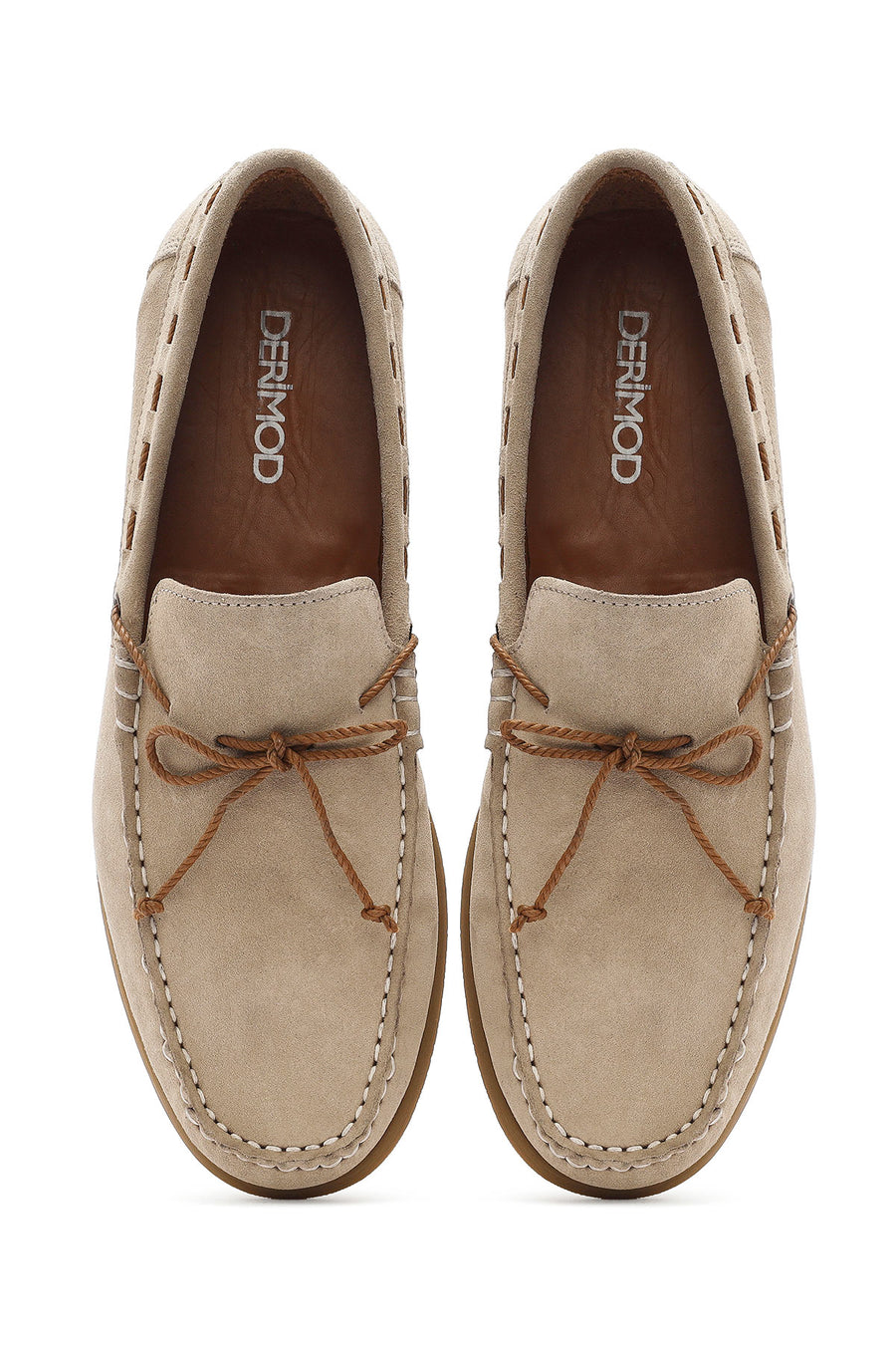 Men's Beige Suede Leather Casual Loafer