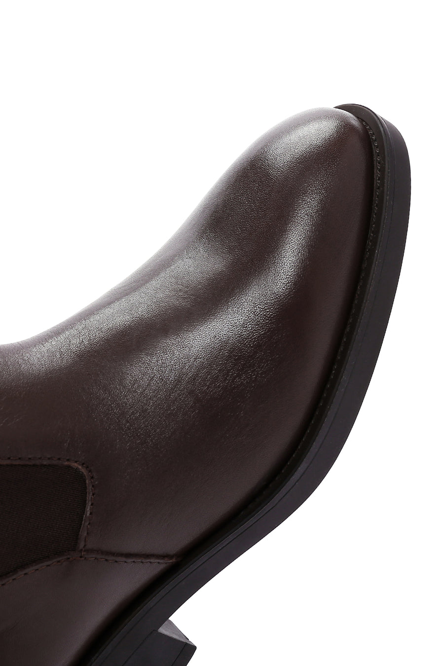 Women's Brown Zippered Leather Casual Boots