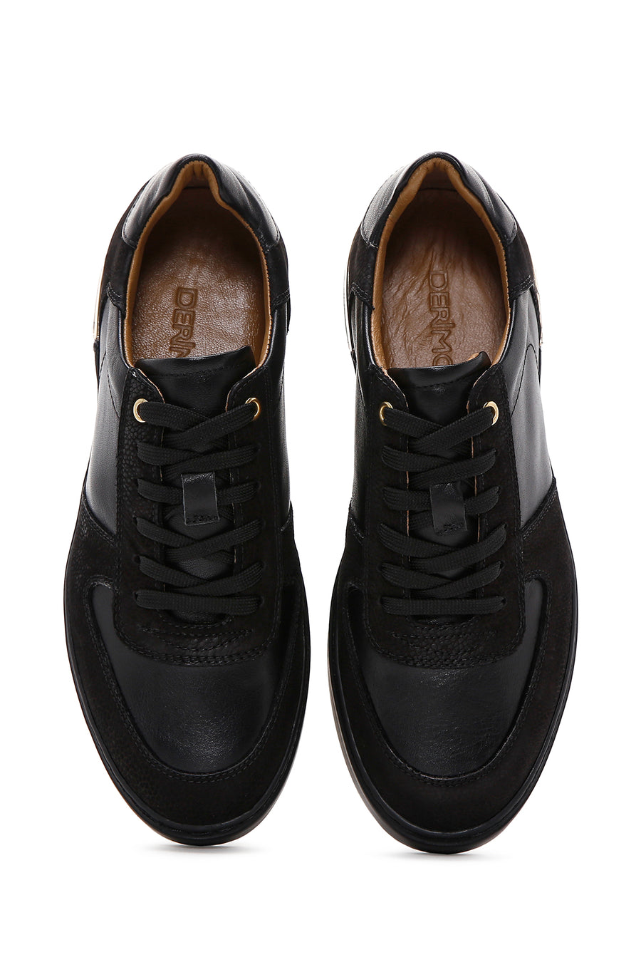 Erkek Siyah Deri Sneaker
