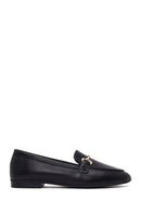 Kadın Siyah Tokalı Deri Klasik Loafer | Derimod
