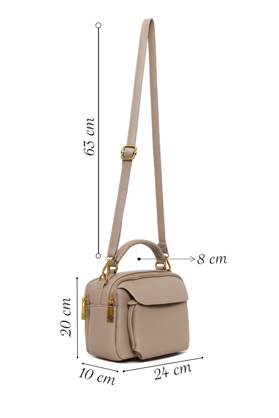 Woman Mink Long-Strap Crossbody Bag