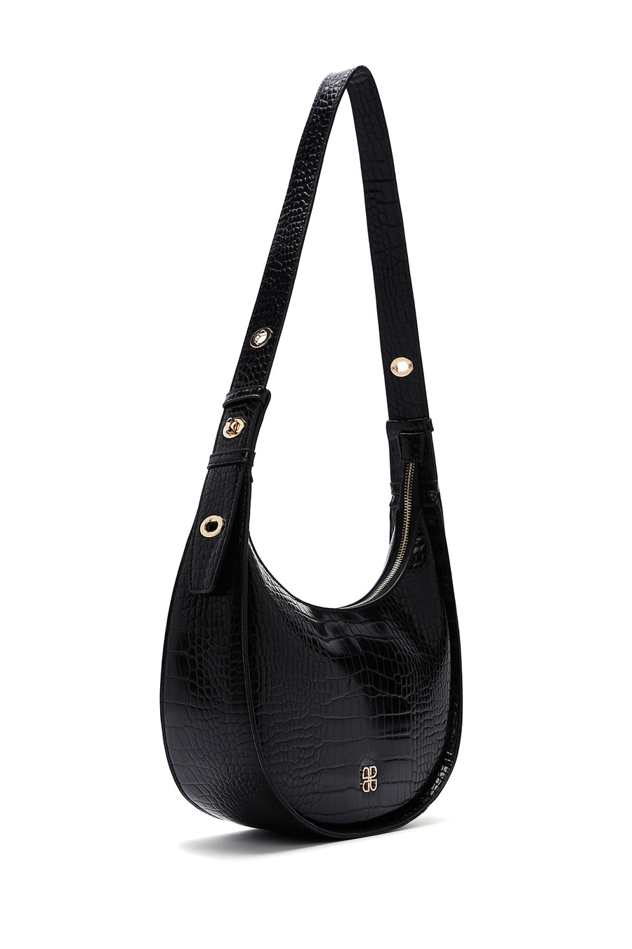 Women's Black Crocodile Handbag
