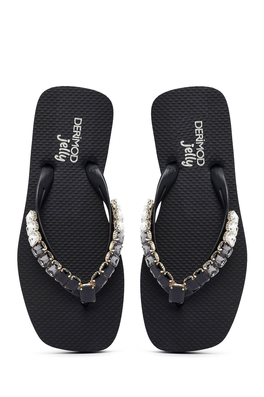 Women's Black Stone Jelly Slippers