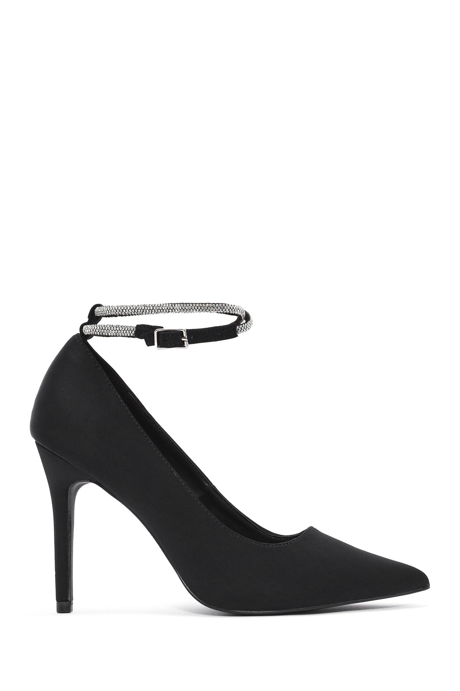 Women's Black Ankle Strap Stiletto Heel 24WFD44036F | Derimod