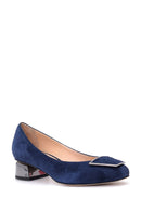 Women's Suede Metal Heel Detailed Shoes | Derimod
