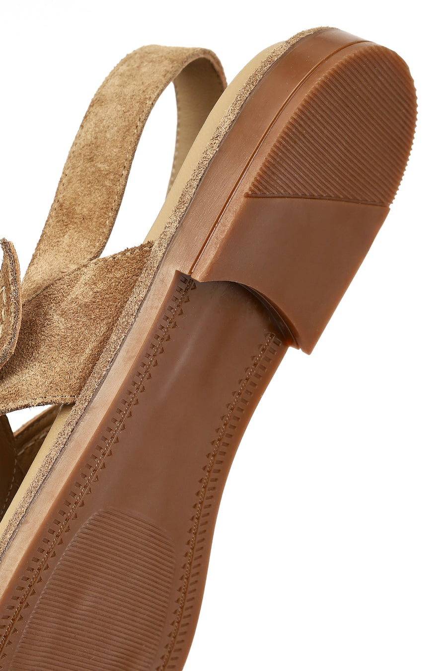 Women's Tan Suede Leather Sandals