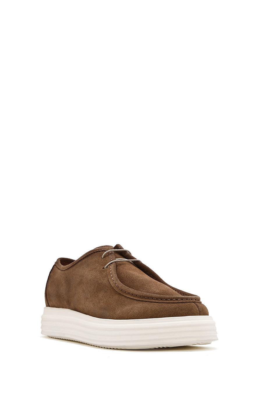 Men's Brown Lace-Up Suede Leather Casual Shoes