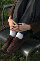 Woman Brown Lace-Up Chunky Sneaker | Derimod