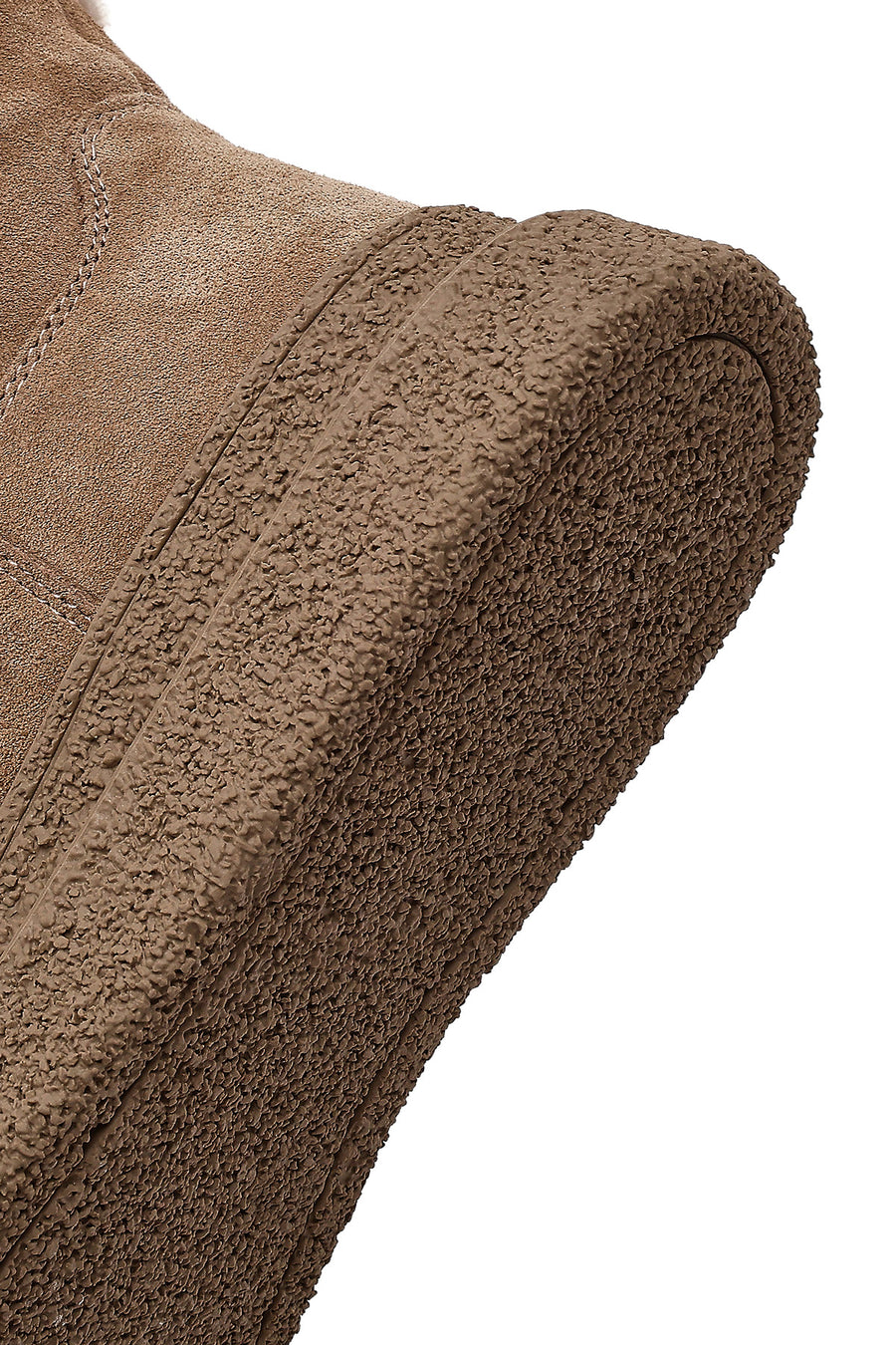 Woman Mink Zip Closure Thick-Soled Suede Teddy Boots