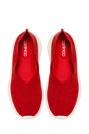 Women's Red Chunky Suede Shoes | Derimod