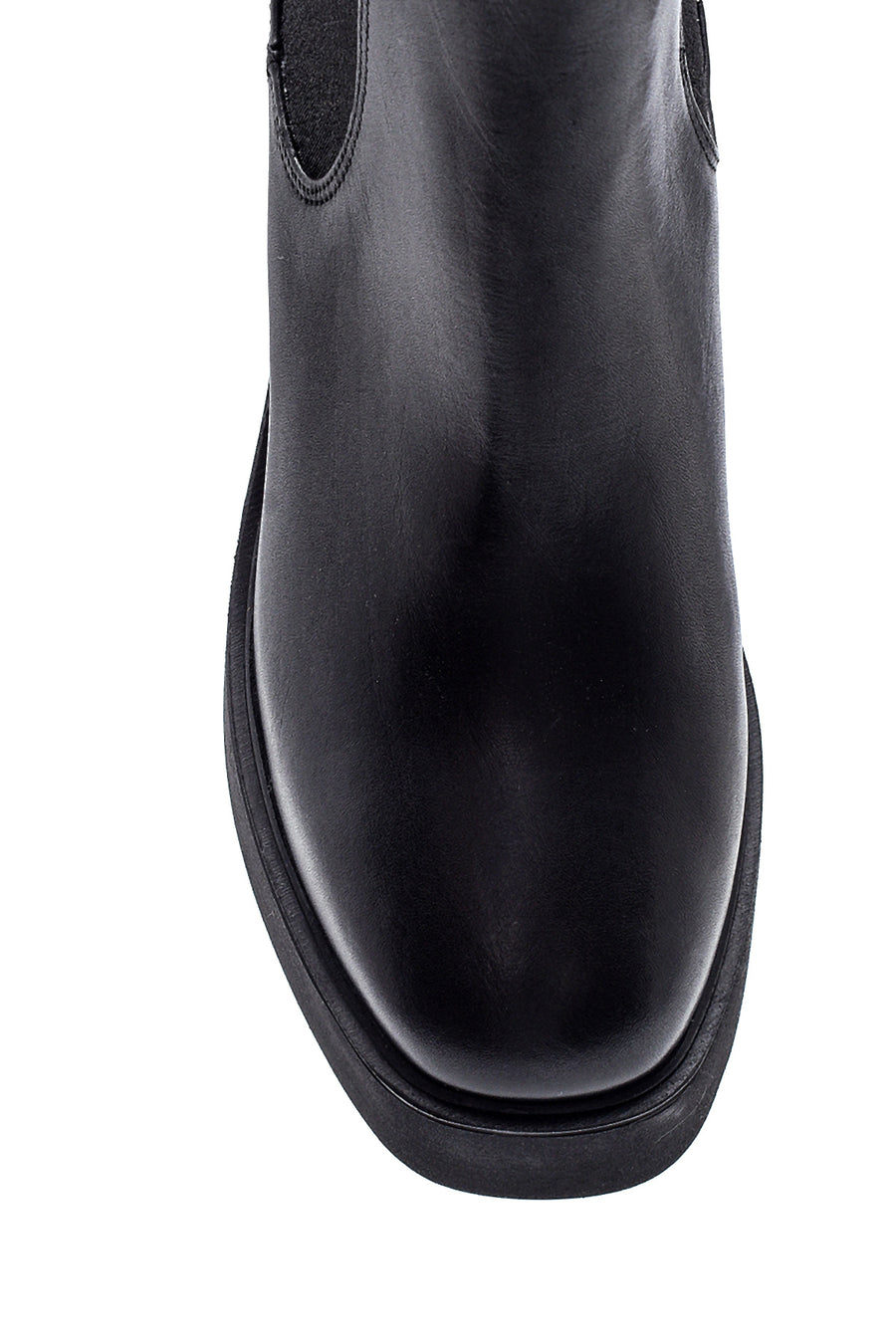 Women's Leather Platform Heeled Boots