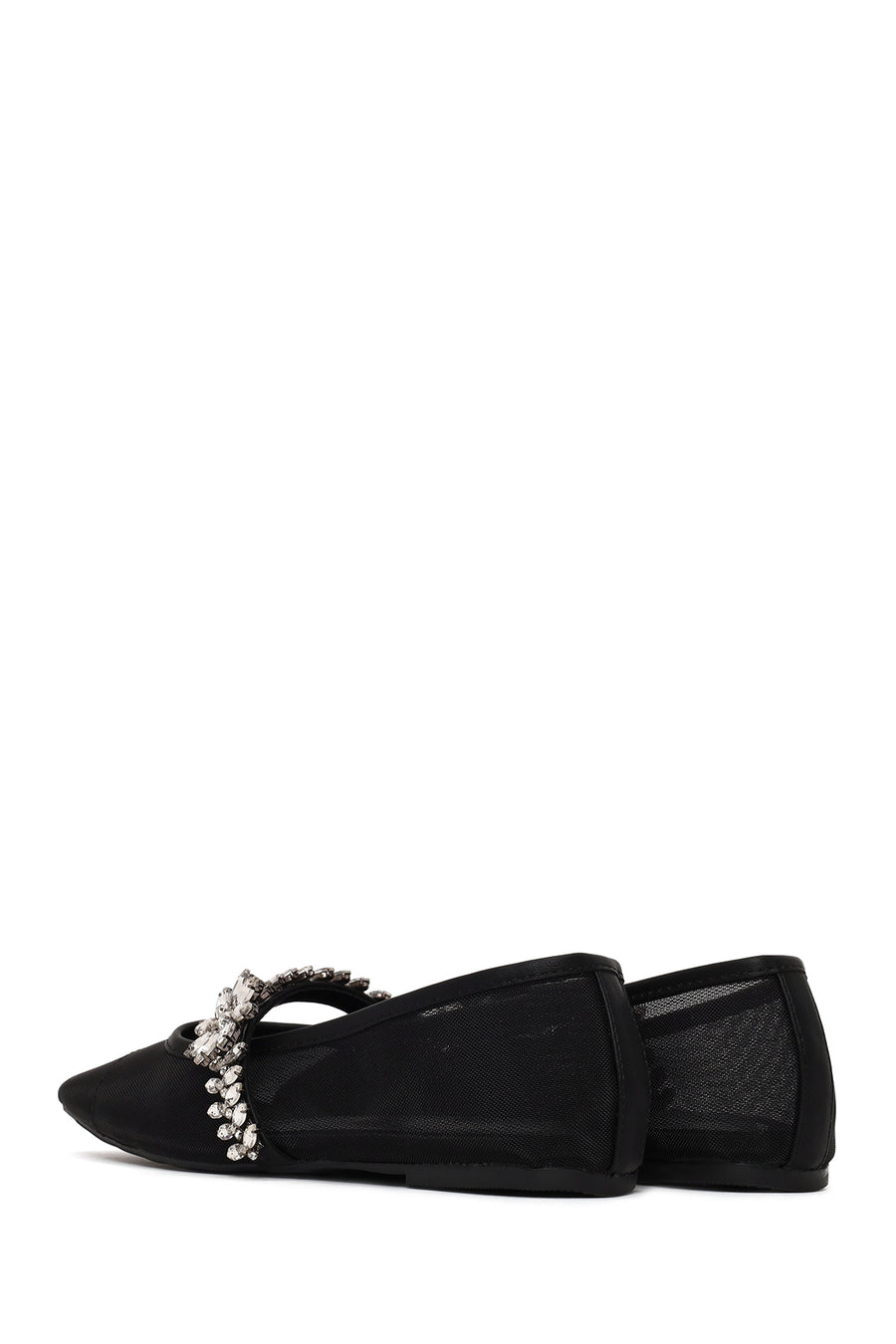 Woman Black Embellished Ballet Flat