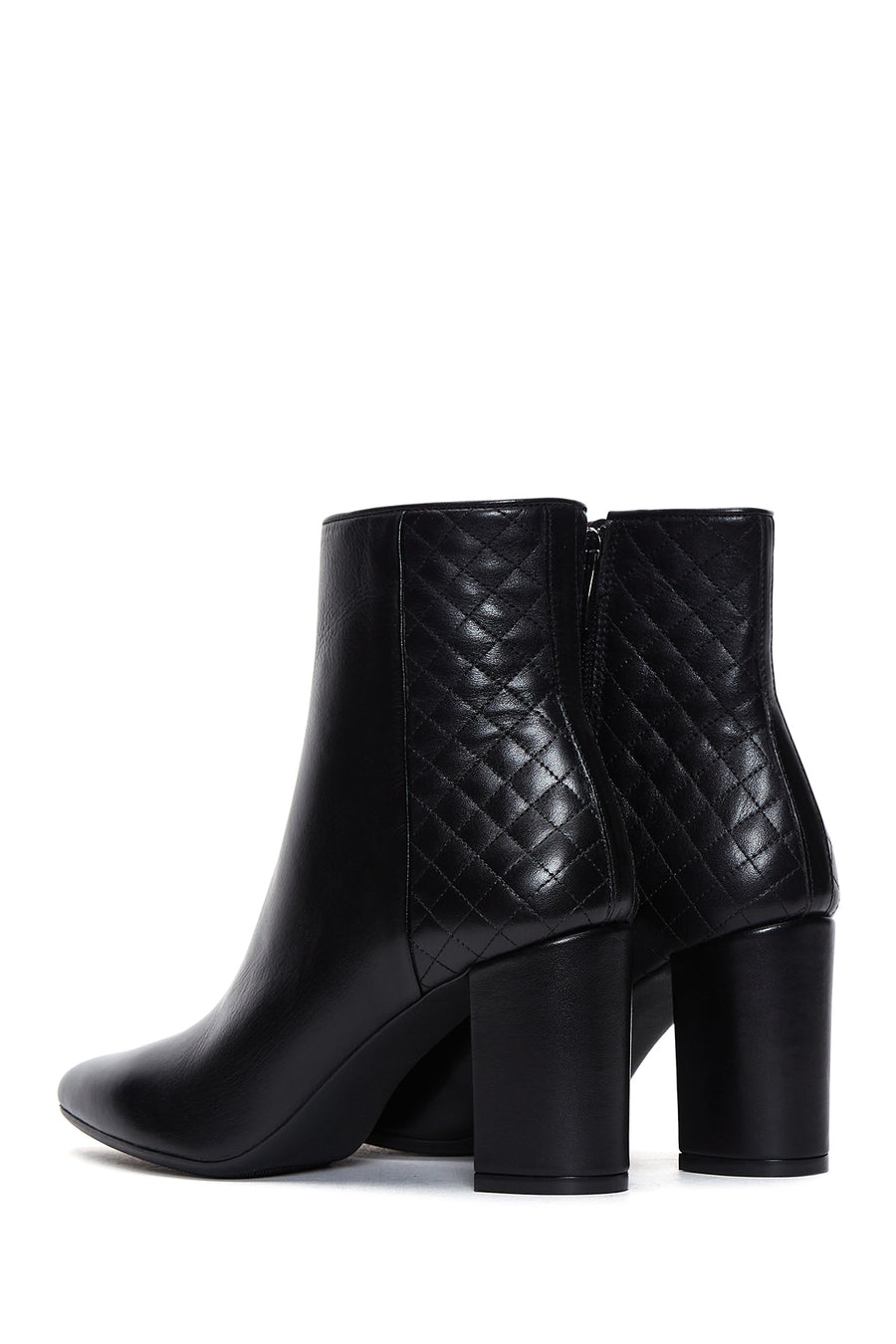 Women's Black Leather Gritti For Derimod Heeled Boots