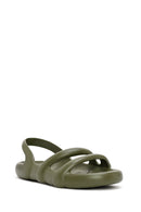 Camper Women's Green Kobarah Flat Slippers | Derimod